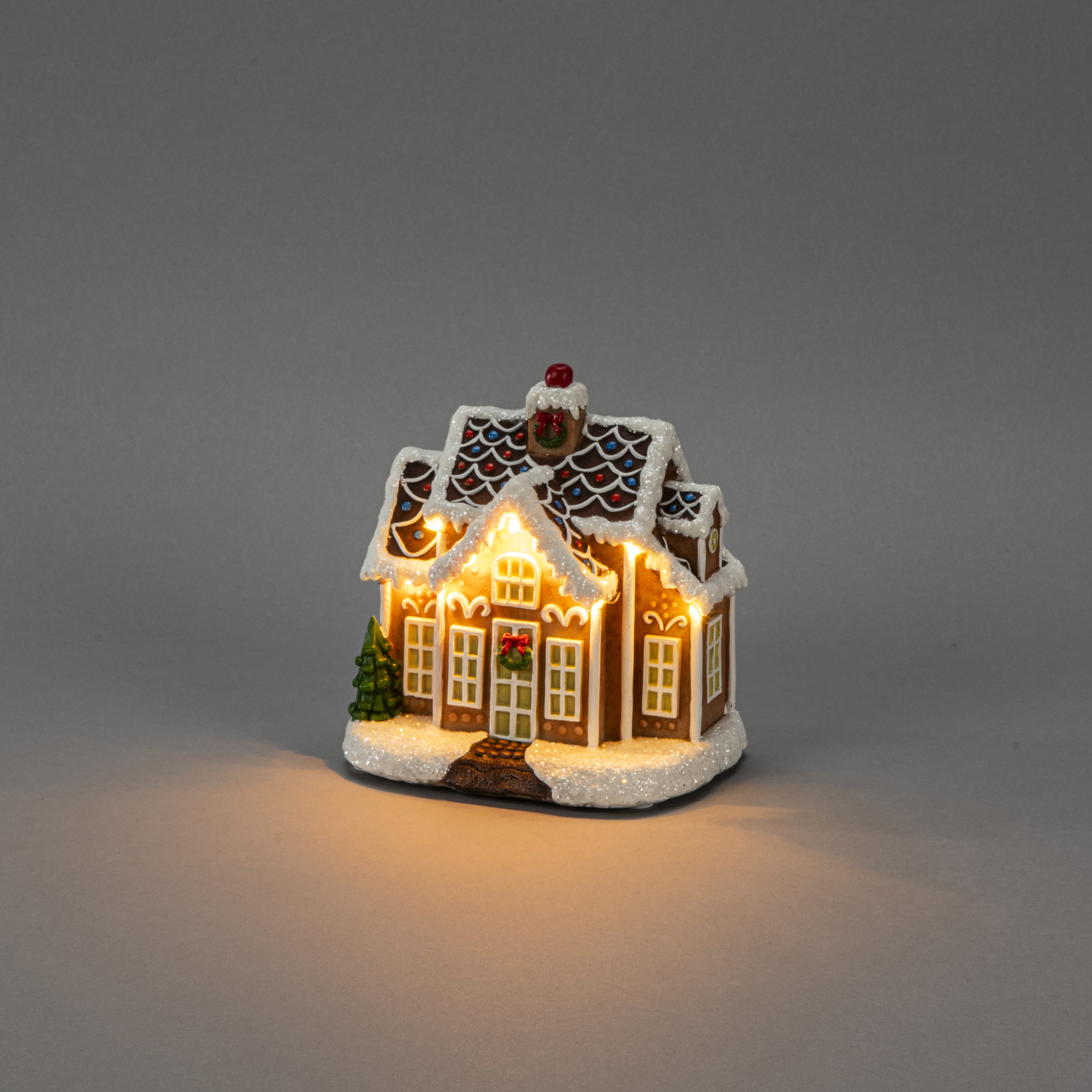 Juldekoration Gnosjö Konstsmide Pepparkakshus 16,5cm LED Inomhus