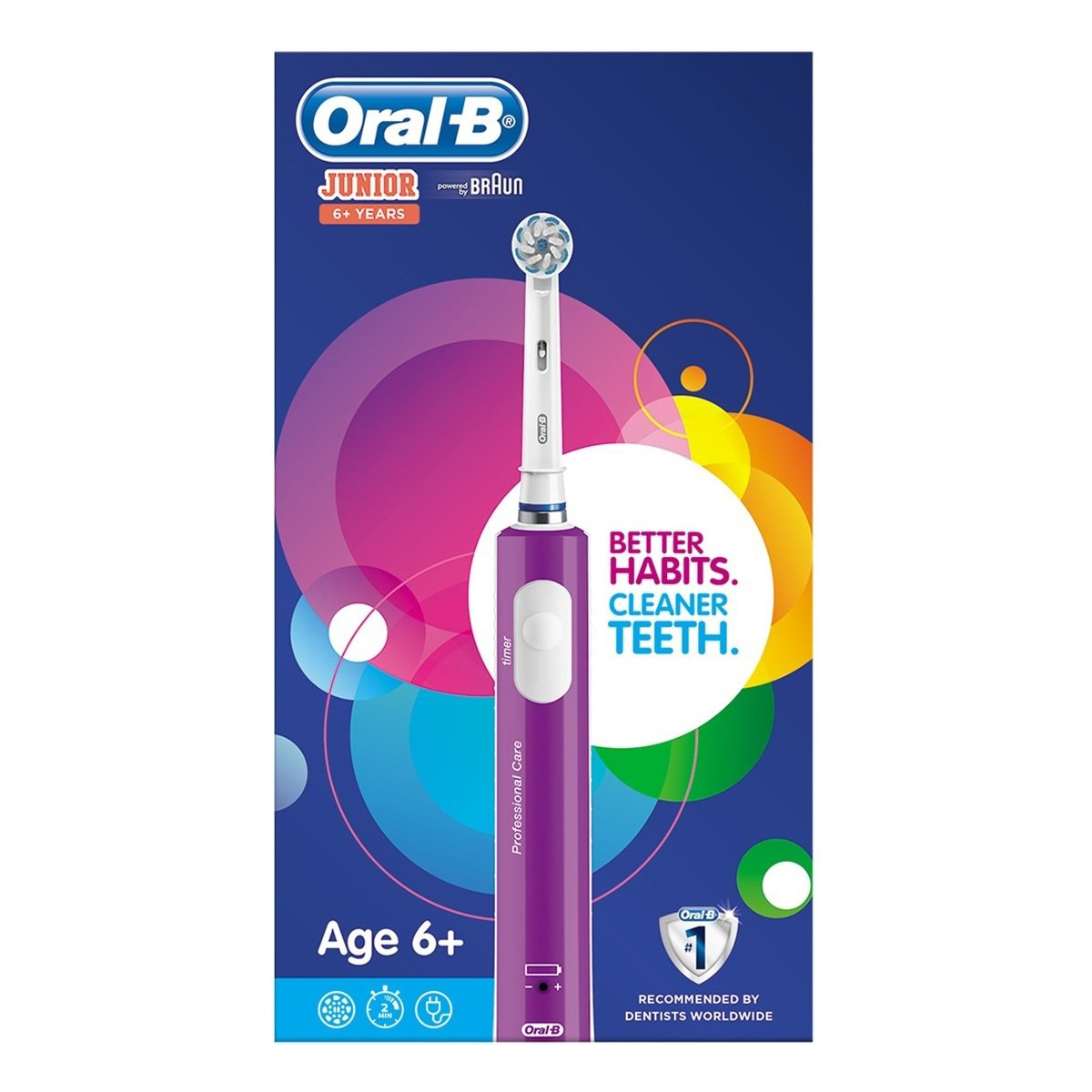 Eltandborste Oral-B Junior Lila - 4210201202332