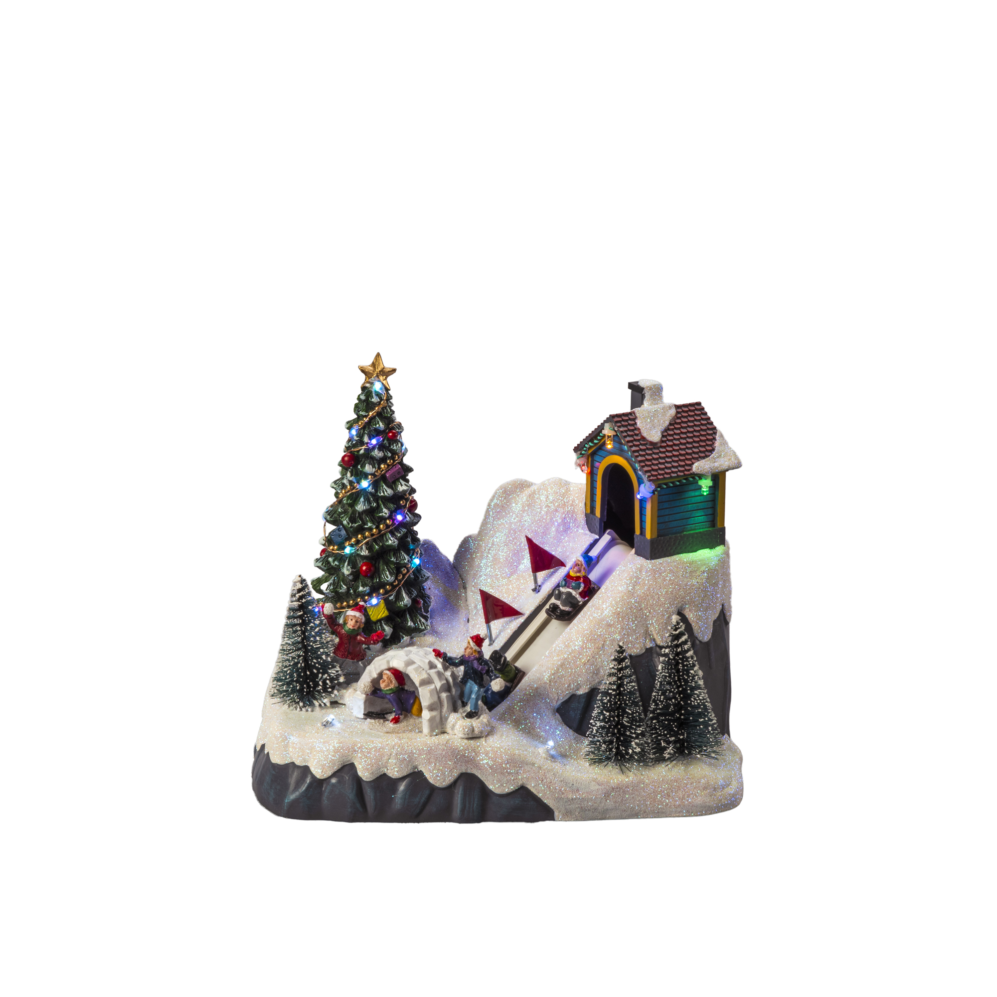 Juldekoration Gnosjö Konstsmide Vinterby 21,5cm LED Inomhus