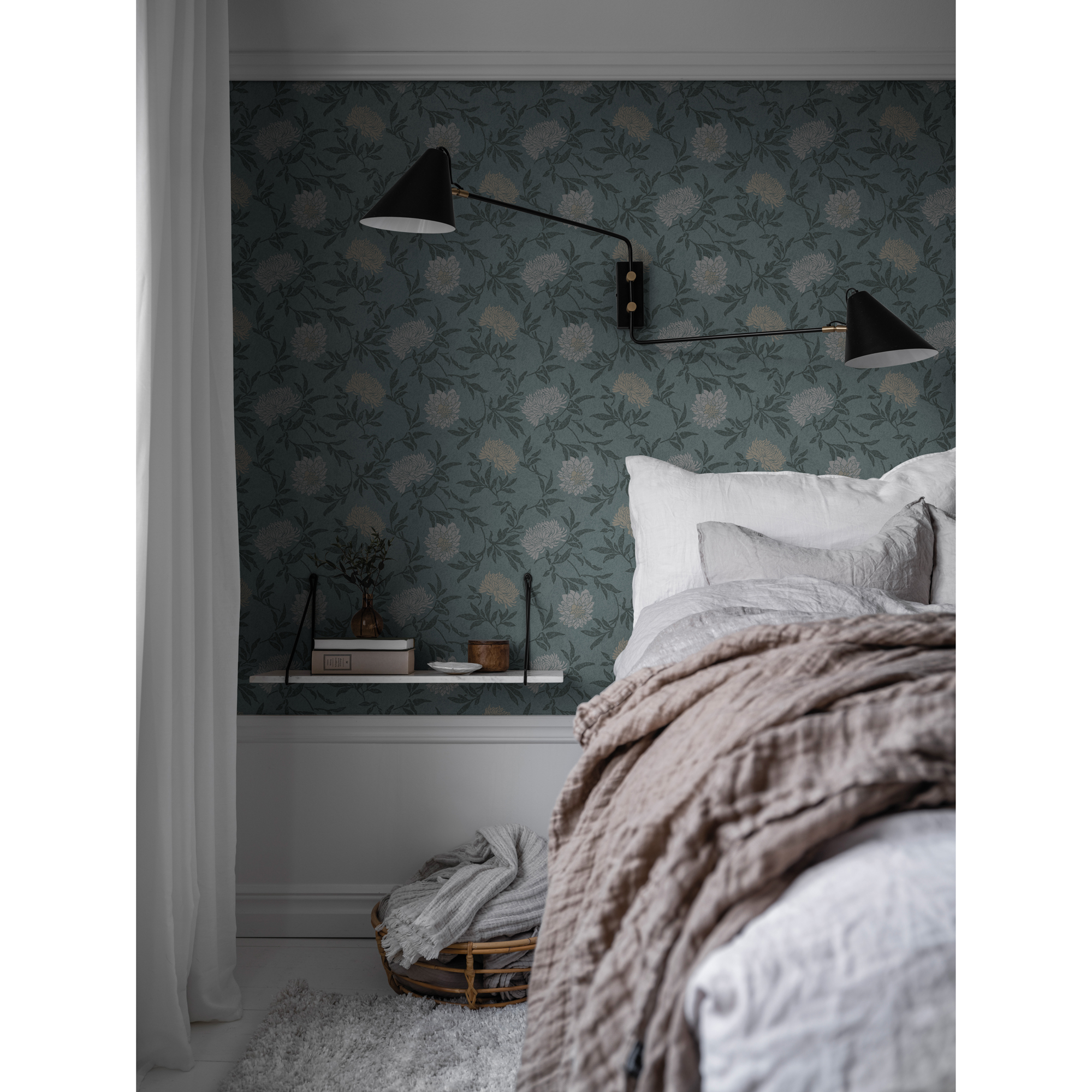 Tapet Duro Dahlia, Blå