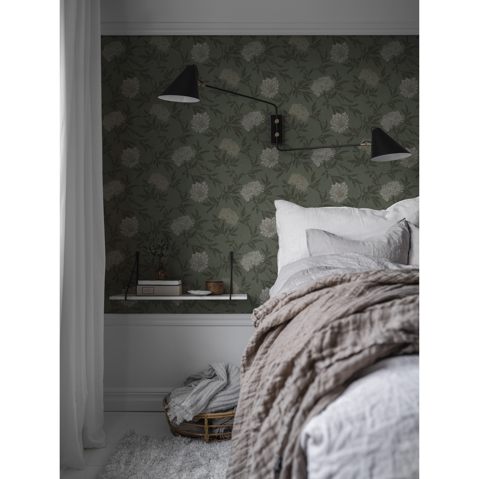 Tapet Duro Dahlia, Grön