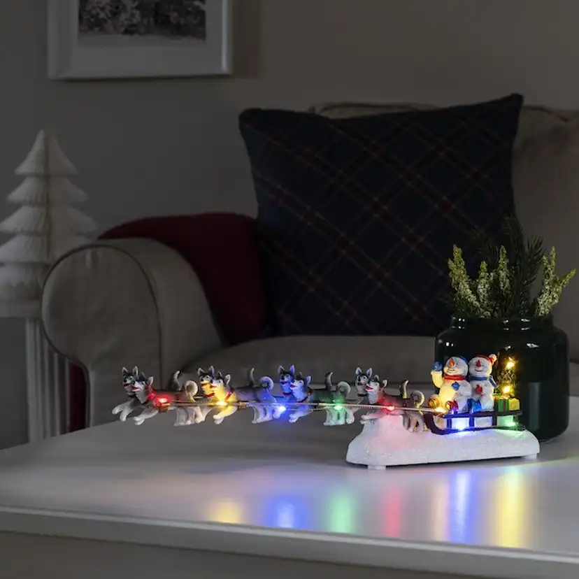 Julby Gnosjö Konstsmide Snögubbar med Hundar LED