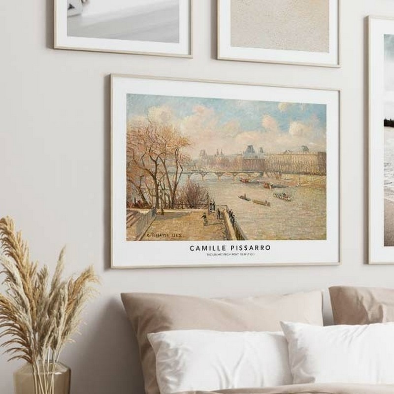 Poster Gallerix Pissarro Louvre From Pont Neuf