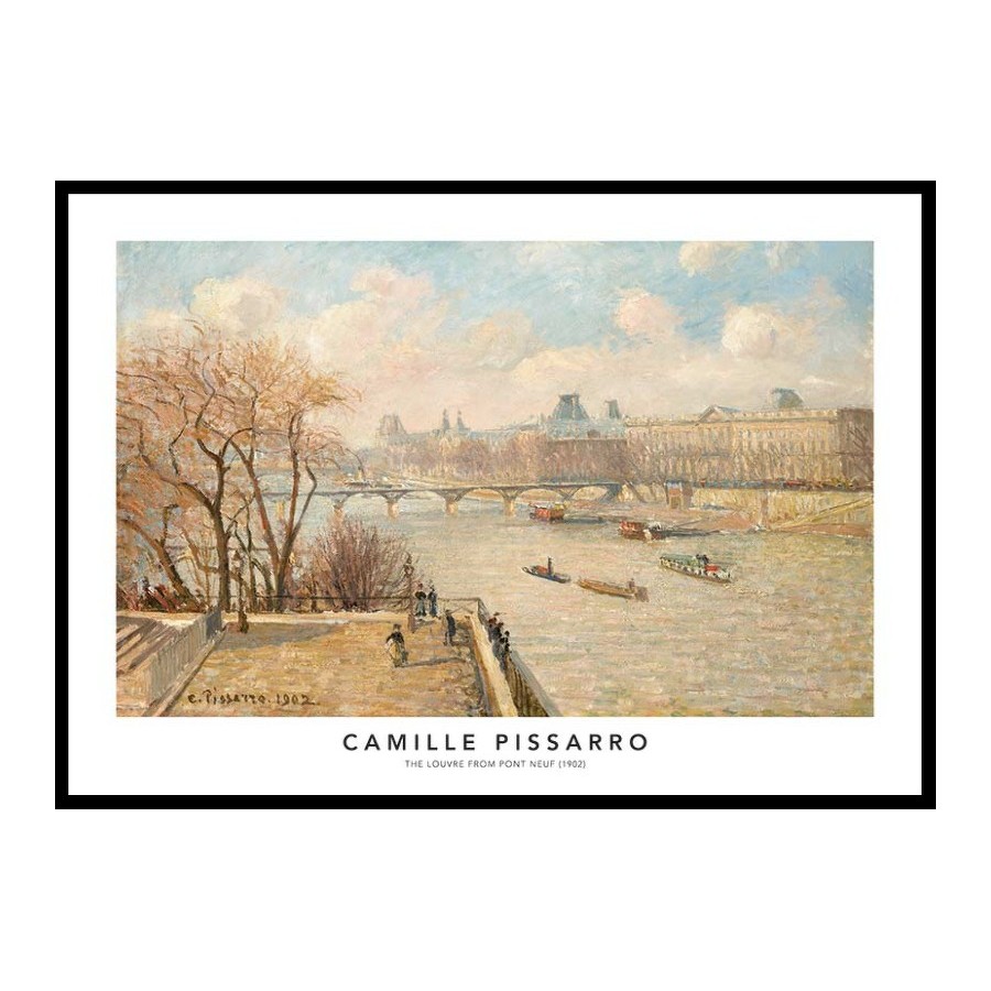 Poster Gallerix Pissarro Louvre From Pont Neuf