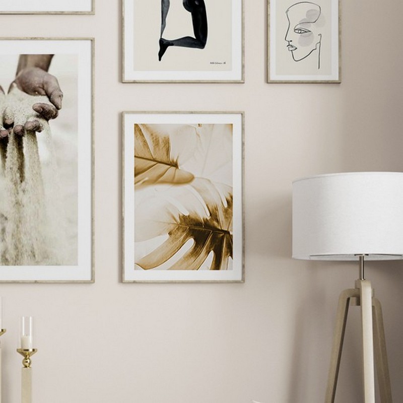 Poster Gallerix Golden Monstera Leaves