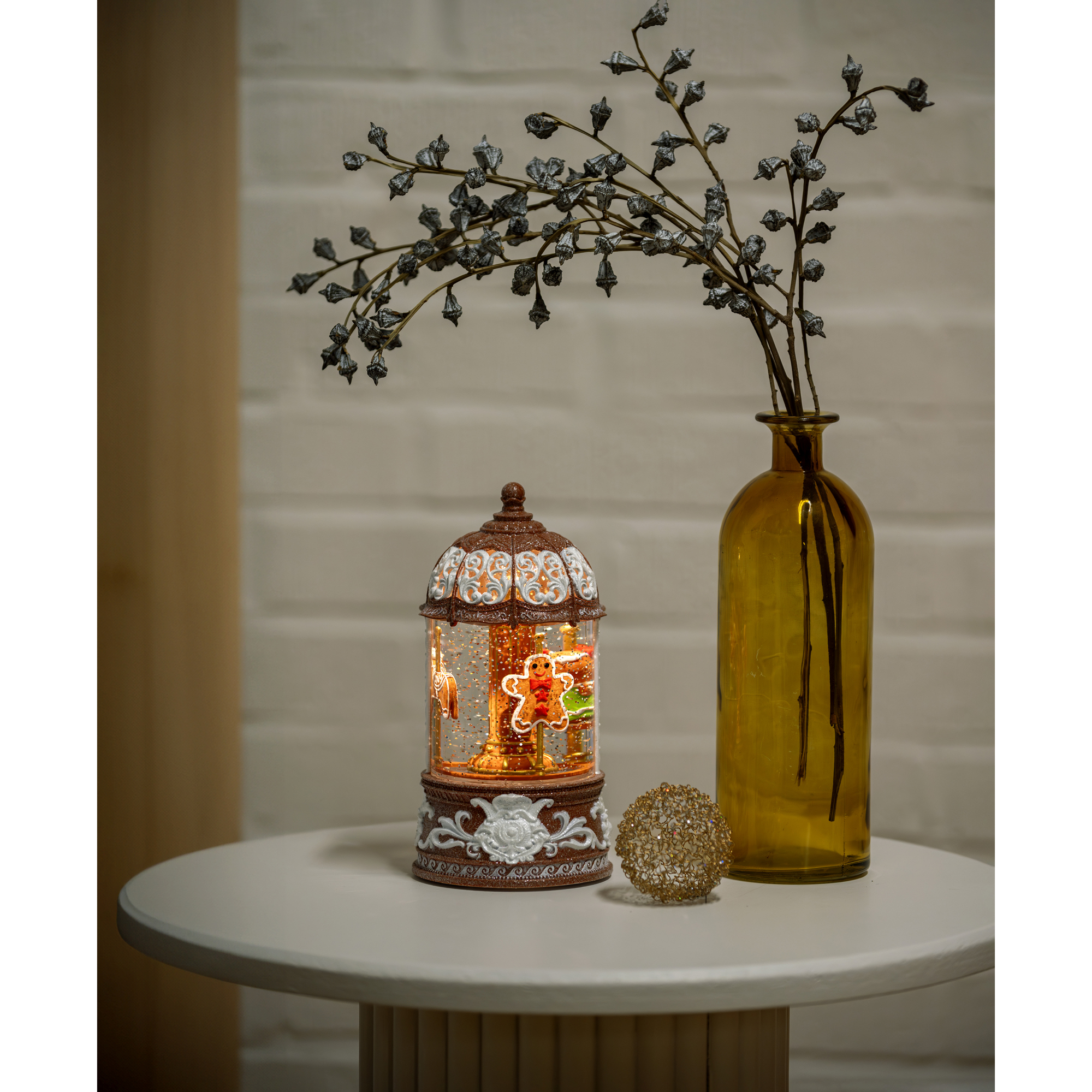 Snöglob Gnosjö Konstsmide Vattenfylld lykta Karusell LED