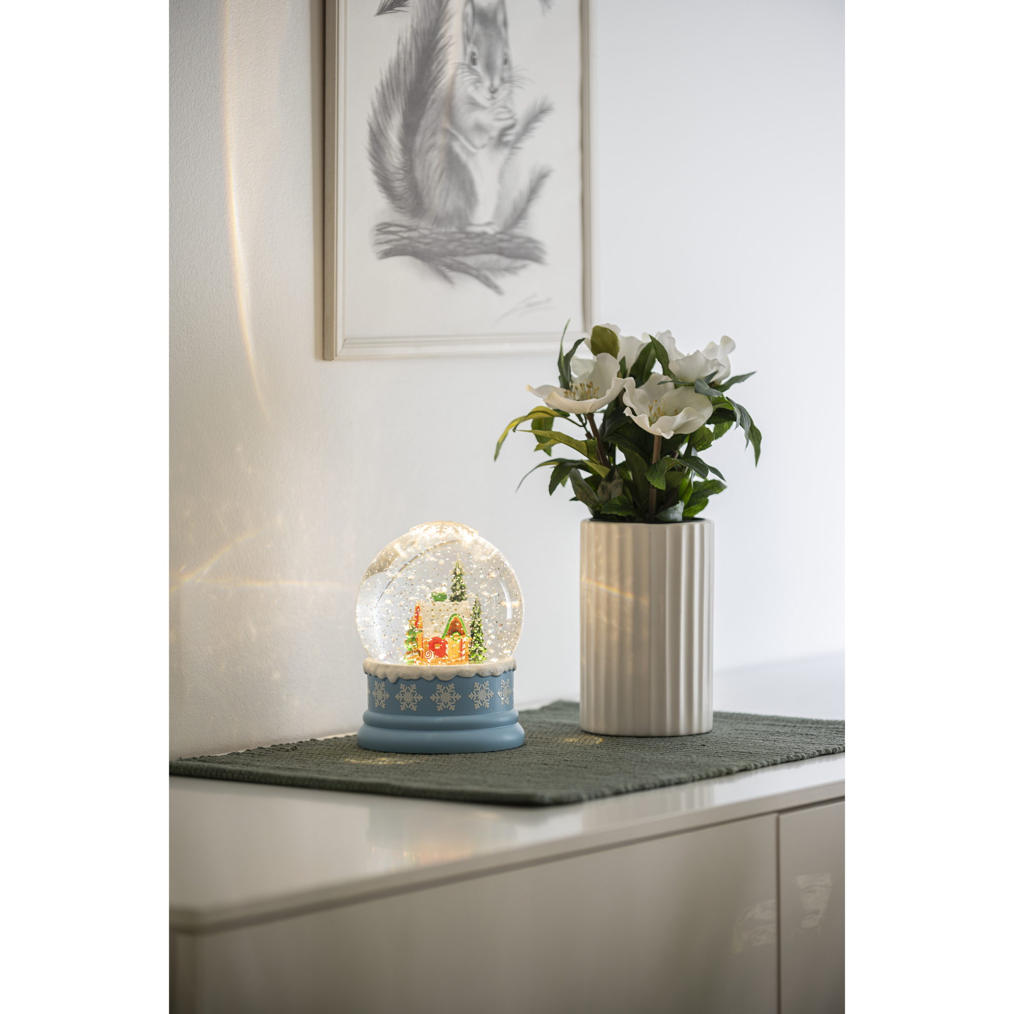 Snöglob Gnosjö Konstsmide Vattenfylld lykta Nordpolen LED