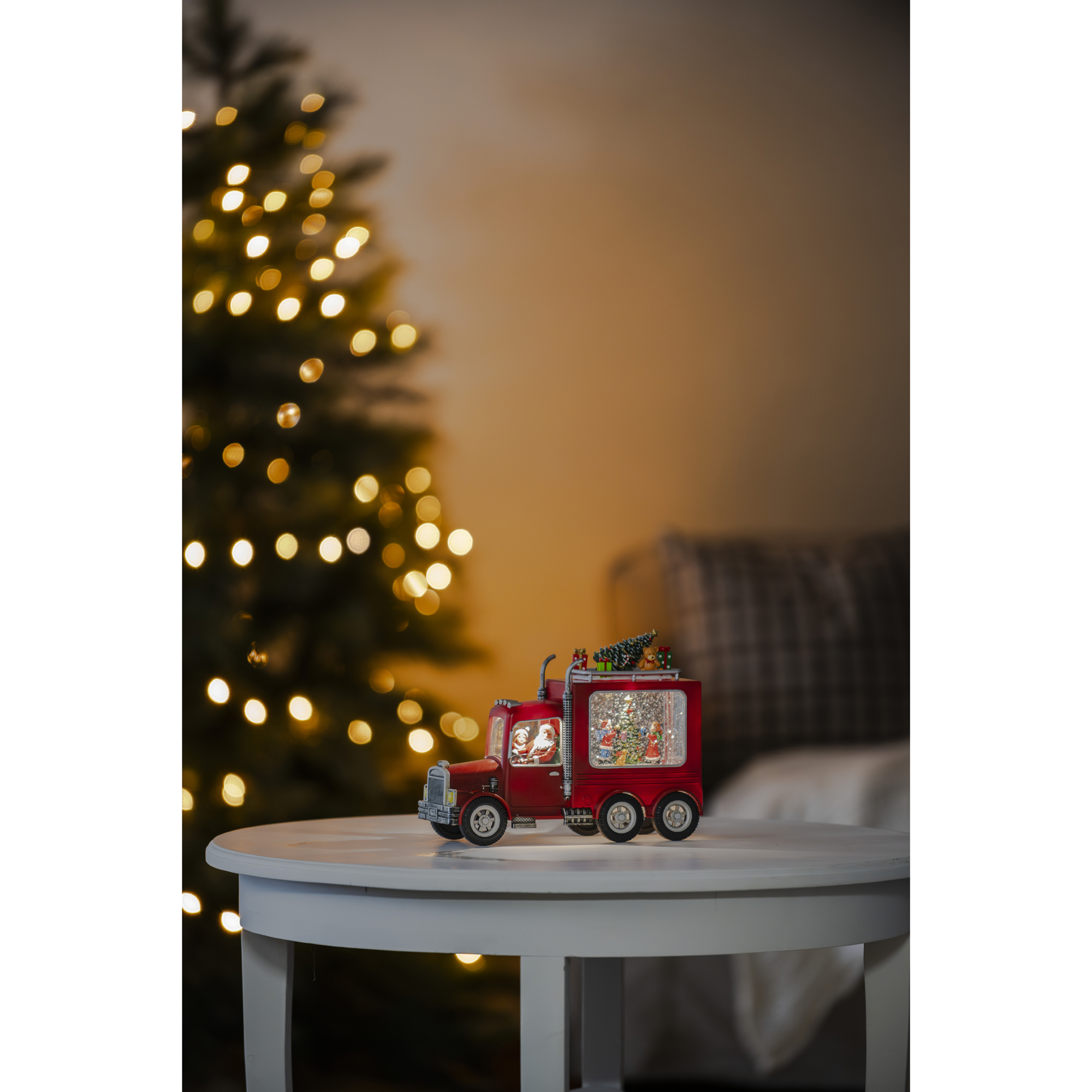 Snöglob Gnosjö Konstsmide Vattenfylld lykta Tomtens lastbil LED