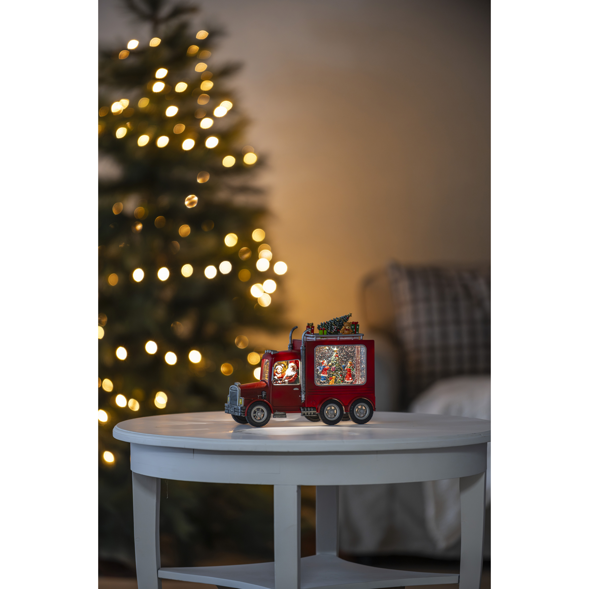 Snöglob Gnosjö Konstsmide Vattenfylld lykta Tomtens lastbil LED