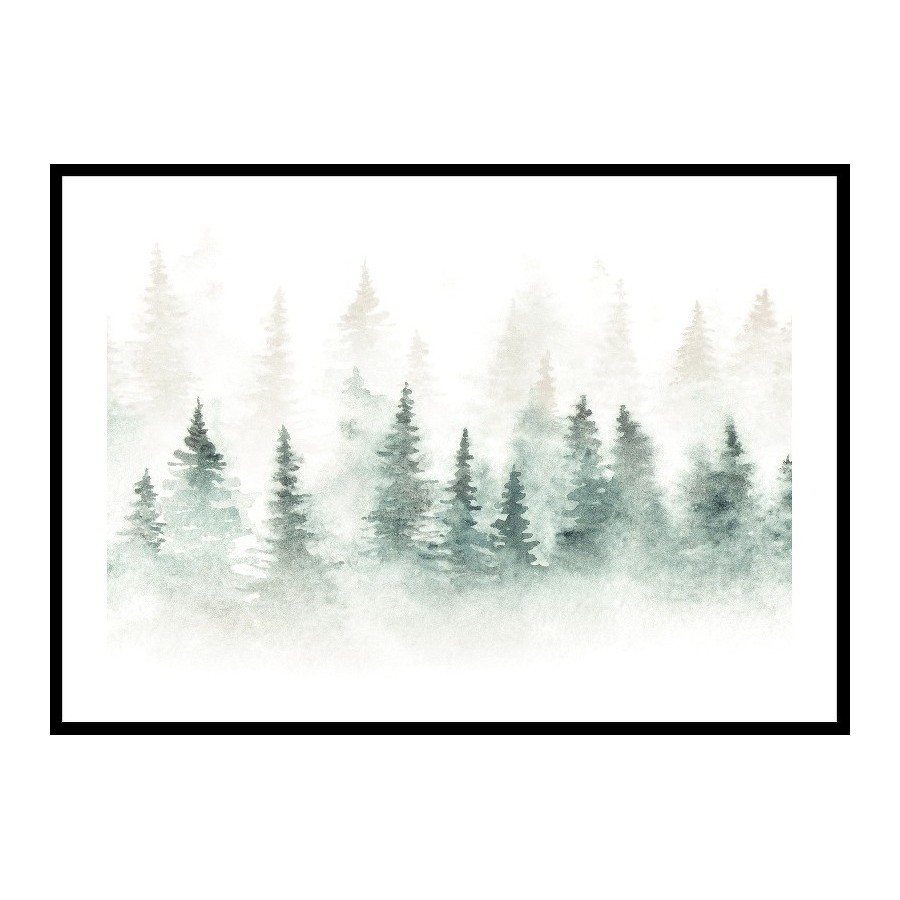 Poster Gallerix Watercolor Forest