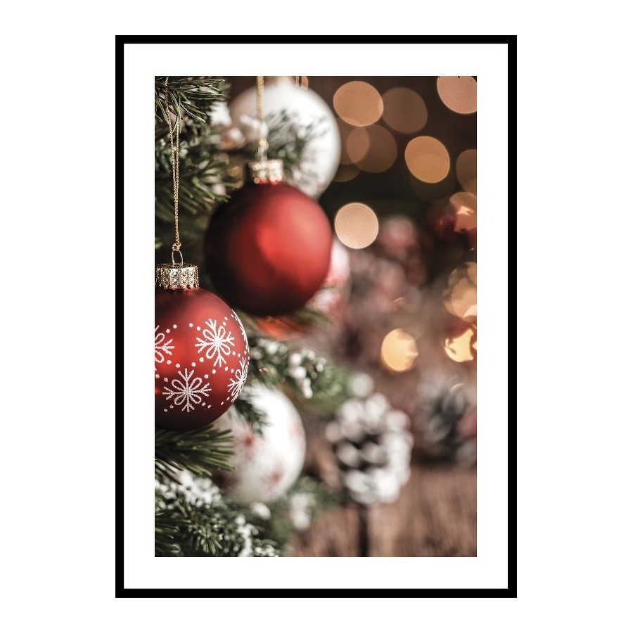 Poster Gallerix Red Christmas Decorations
