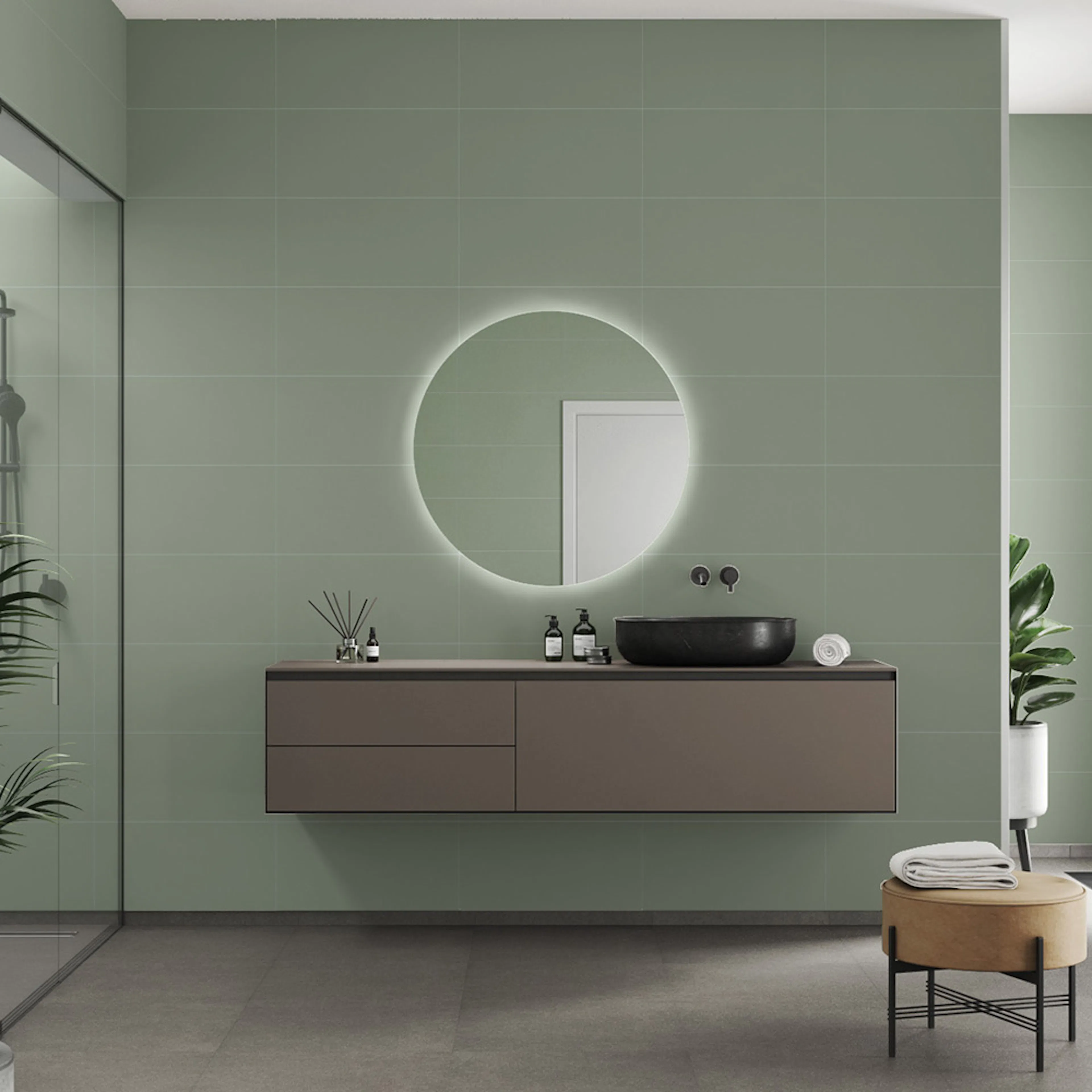 Våtrumsskiva Fibo 11x620x3020 Olive Green 5206-LM6030EM