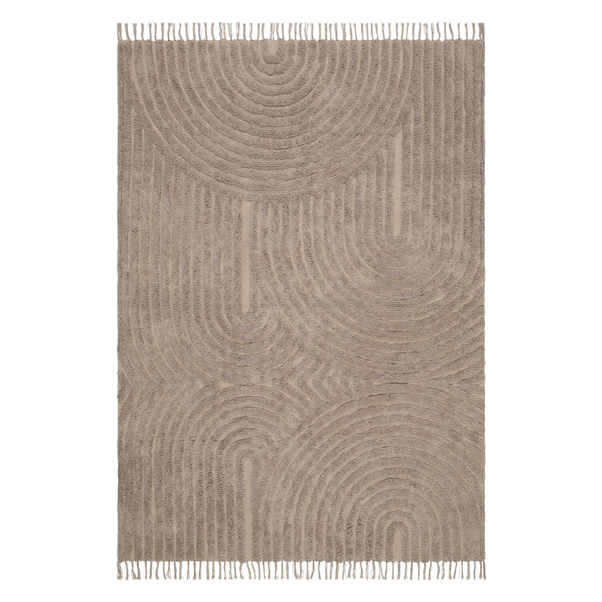 Bomullsmatta KM Carpets Marocko Zen Linne, 240x340