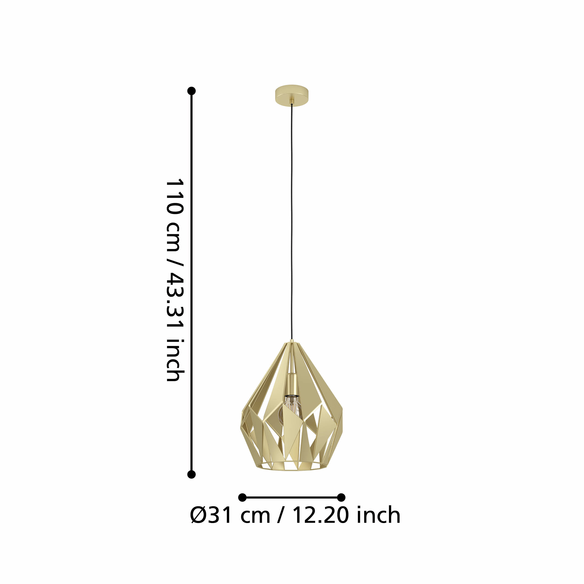 Taklampa Eglo Carlton 310 mm