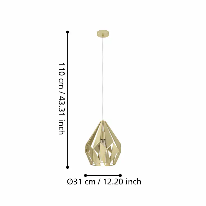 Taklampa Eglo Carlton 310 mm