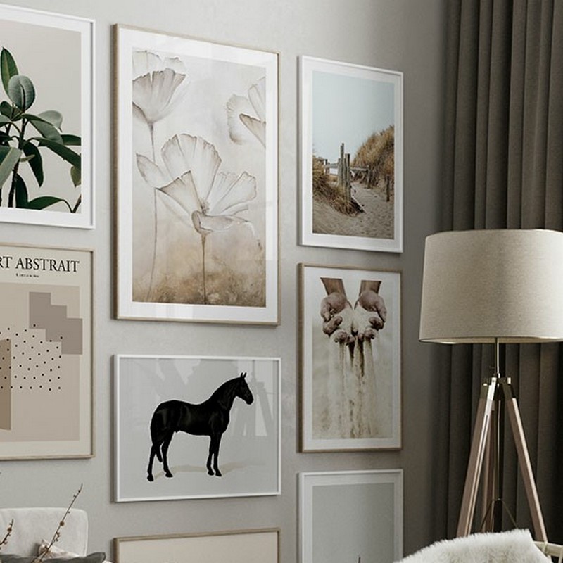 Poster Gallerix Painted White Flowers