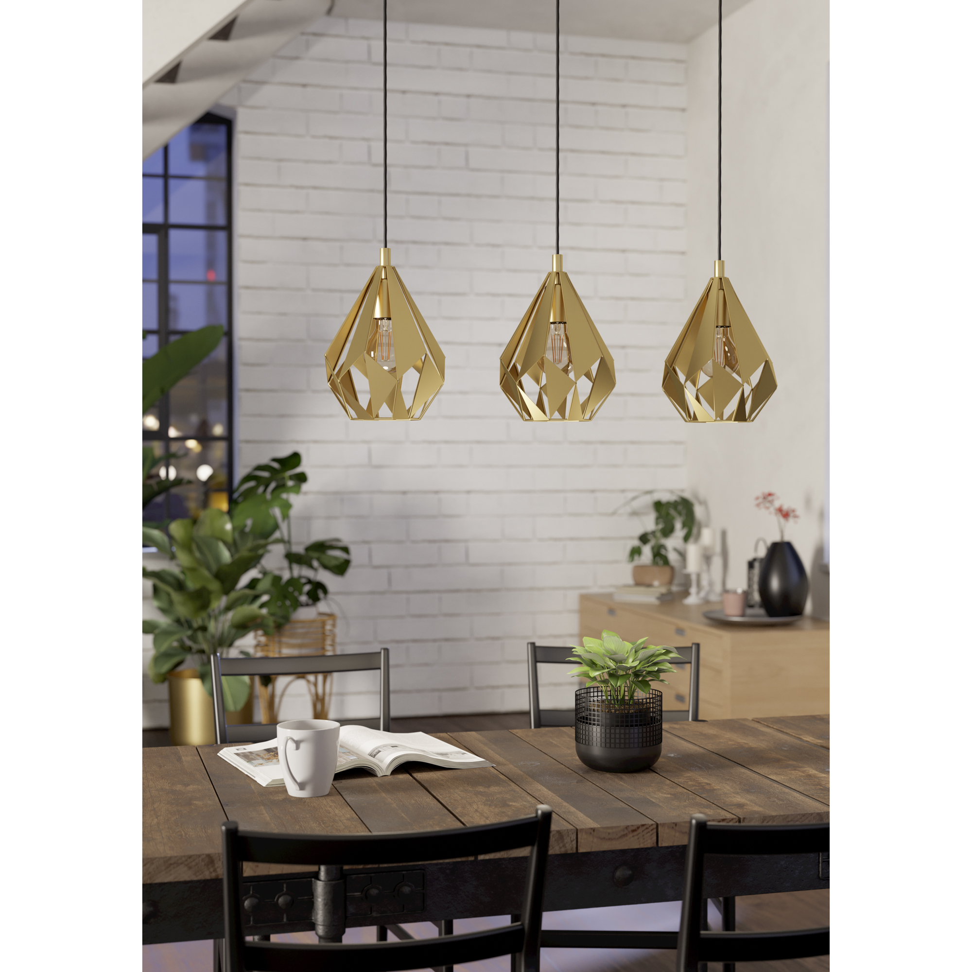Taklampa Eglo Carlton med 3 lampor