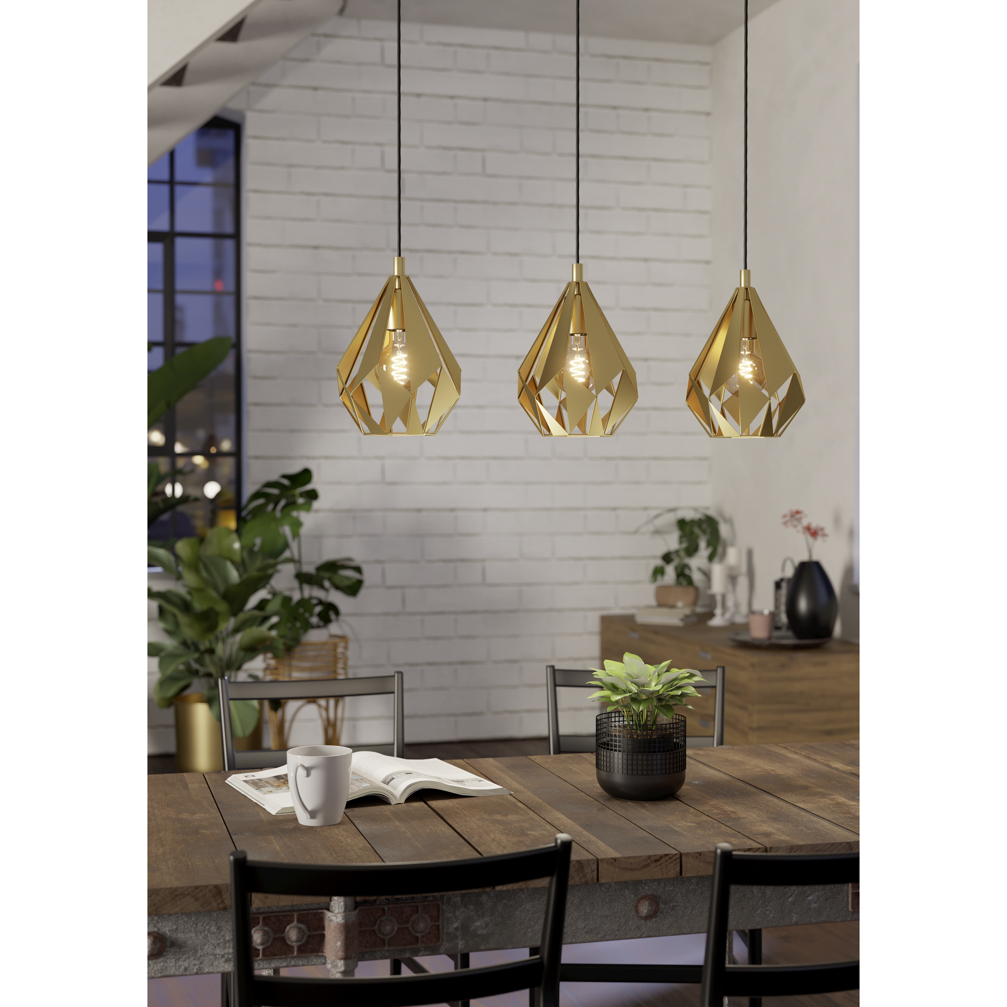 Taklampa Eglo Carlton med 3 lampor