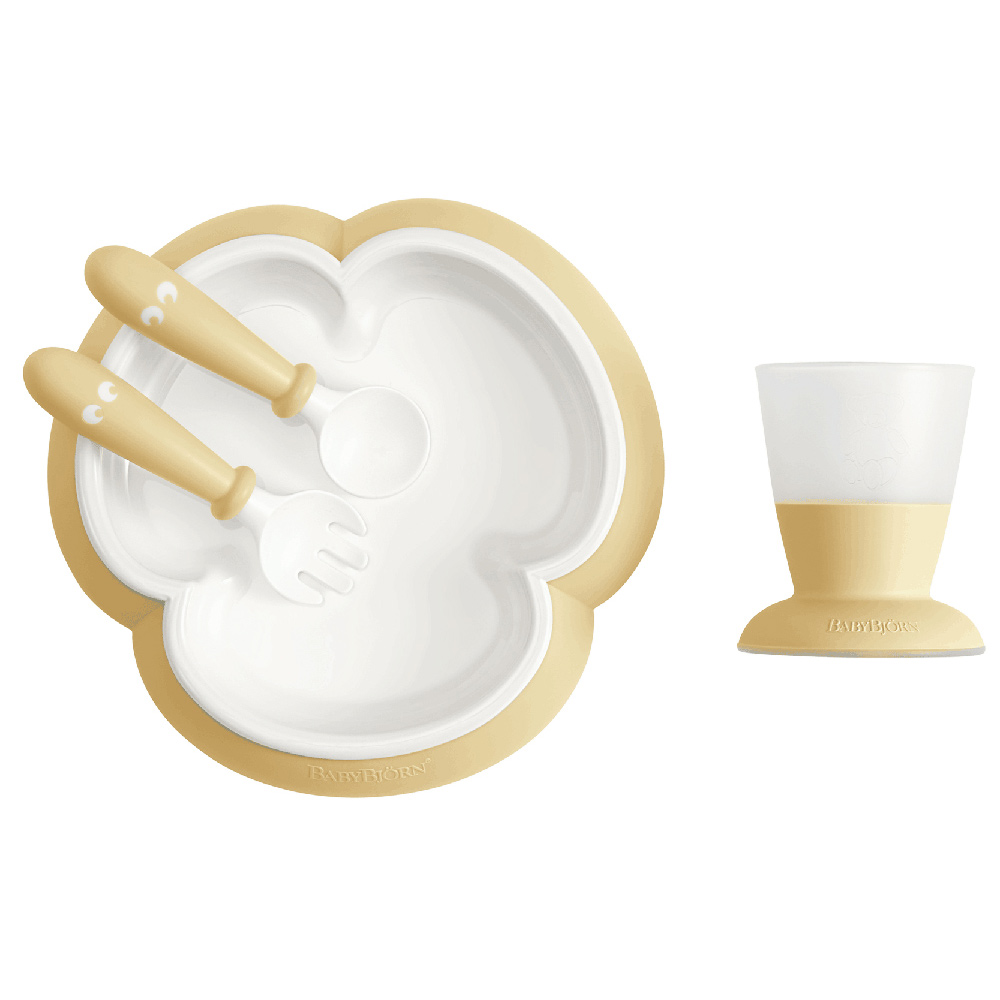 Barnservis Babybjörn 4 delar Gul