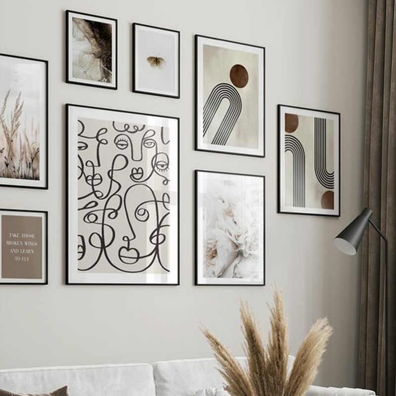 Poster Gallerix Line Art Faces