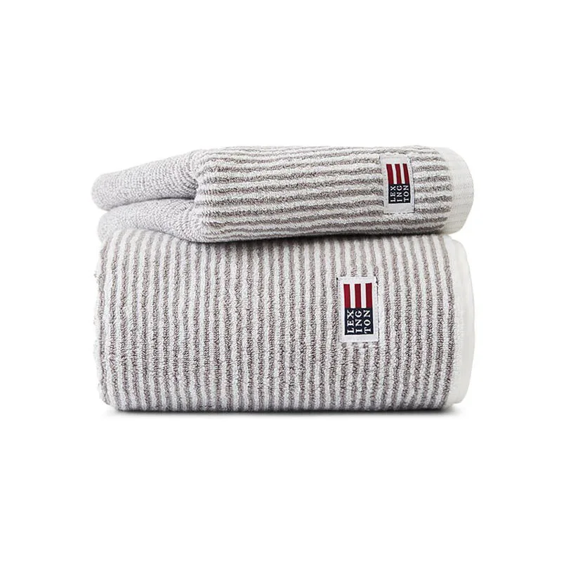 Handduk Lexington Icons Original Striped White-Gray