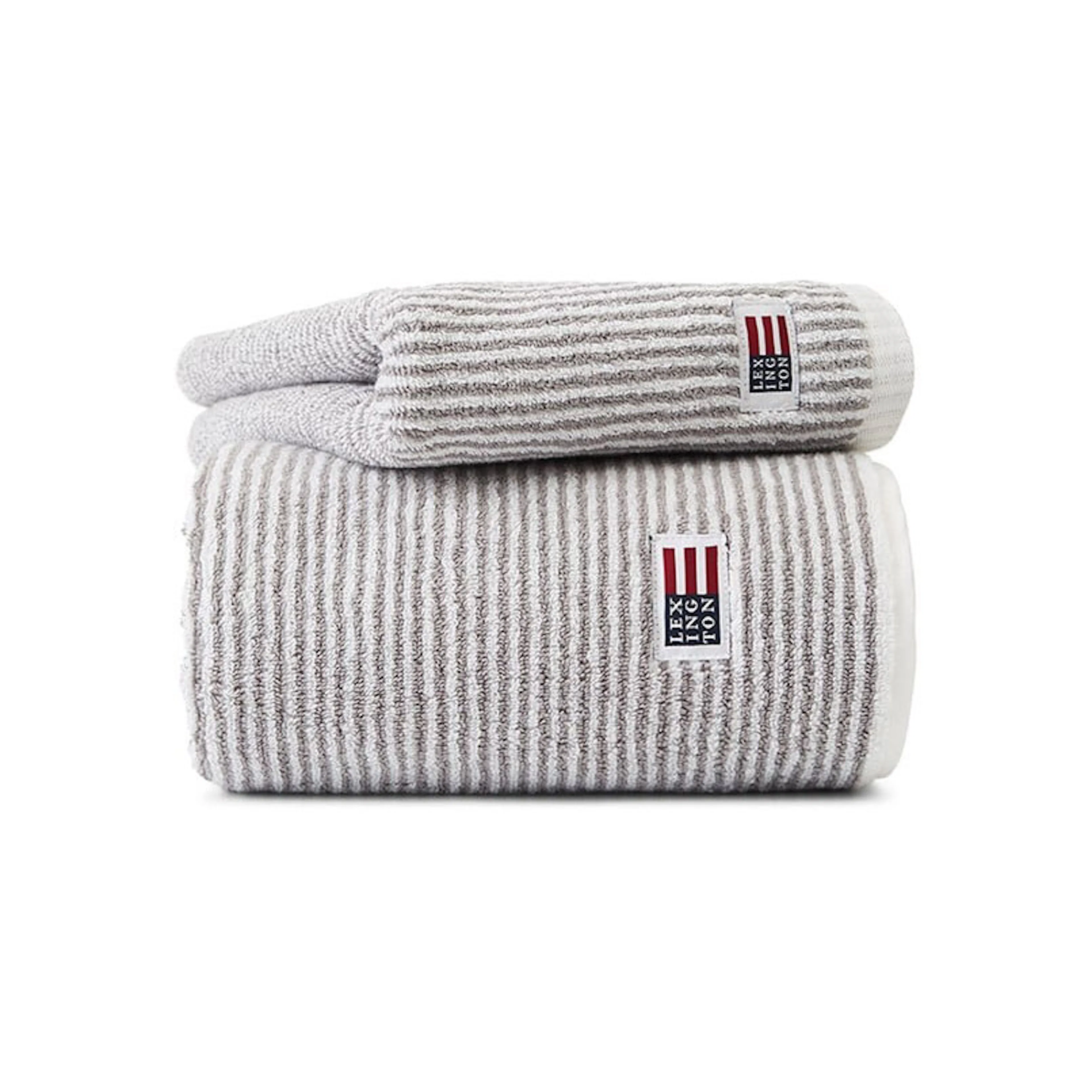 Badhandduk Lexington Icons Original Striped White-Gray