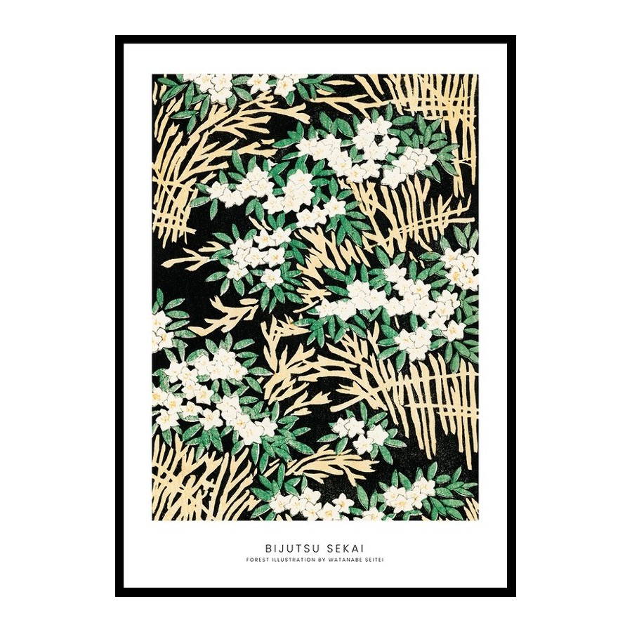 Poster Gallerix Forest Illustration By Watanabe Seitei
