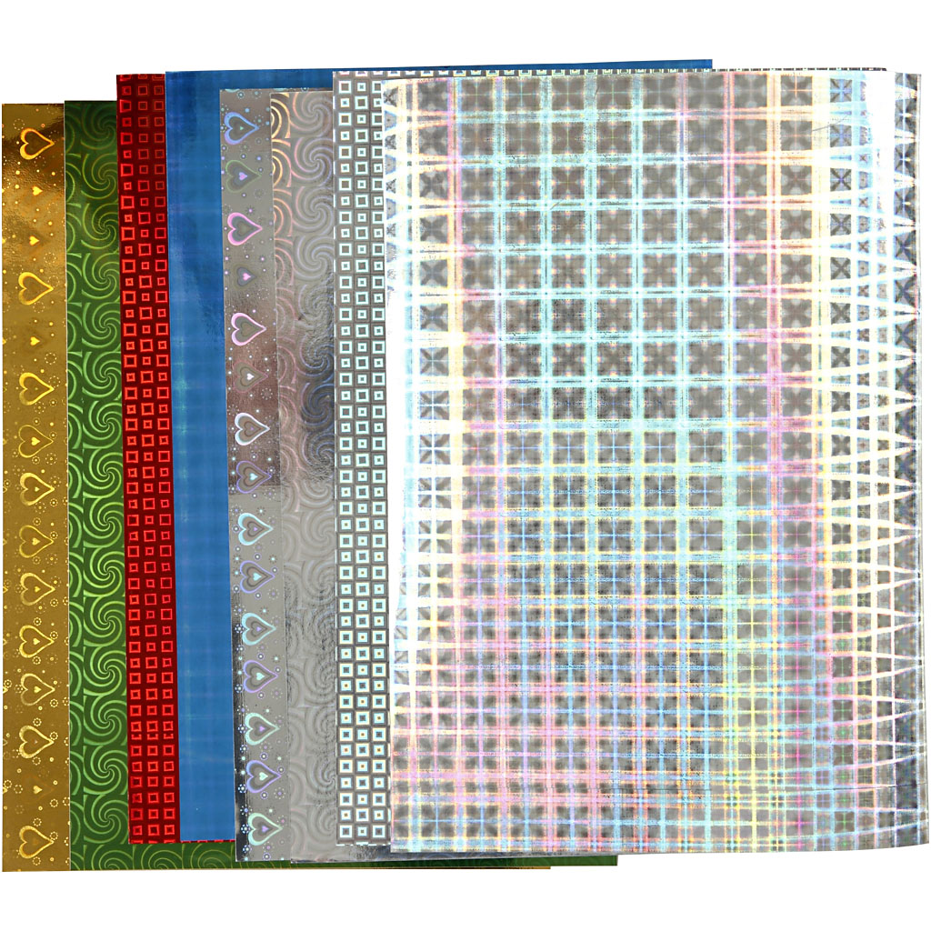 Holografipapper Creativ Company A4 210x297 mm Ark/1 Förp 8 st