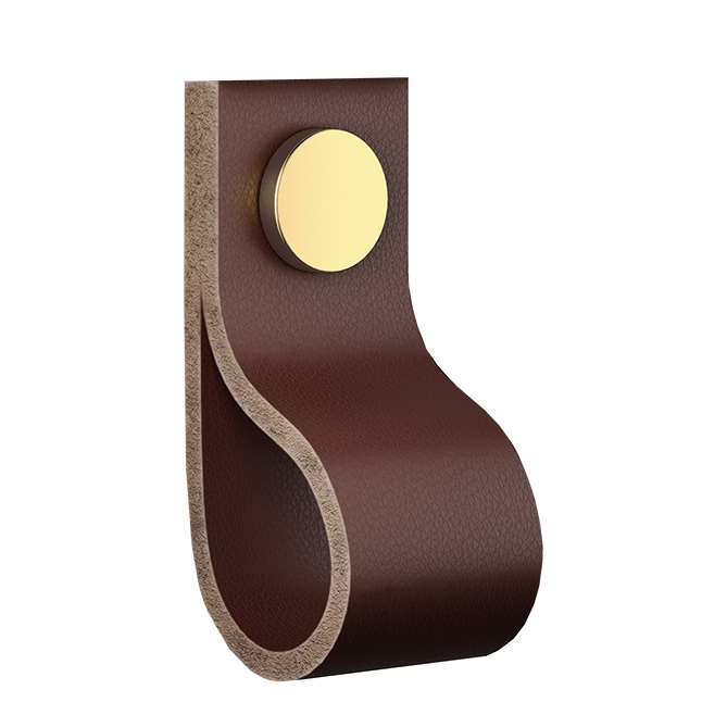 Handtag Ifö Grepp Läder Mörkbrun/Mässing