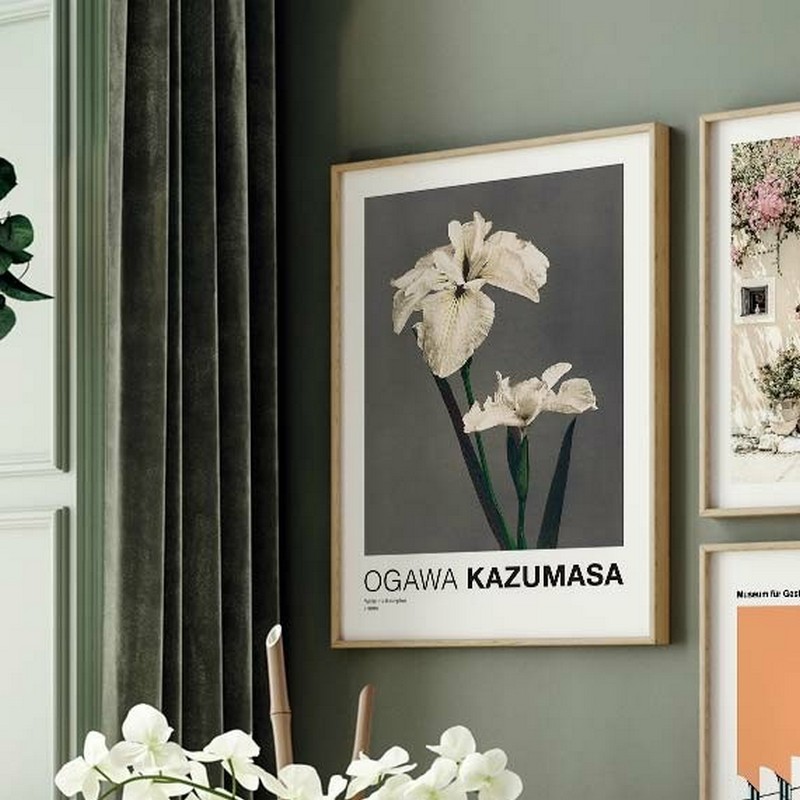 Poster Gallerix White Iris Kæmpferi By Kazumasa Ogawa