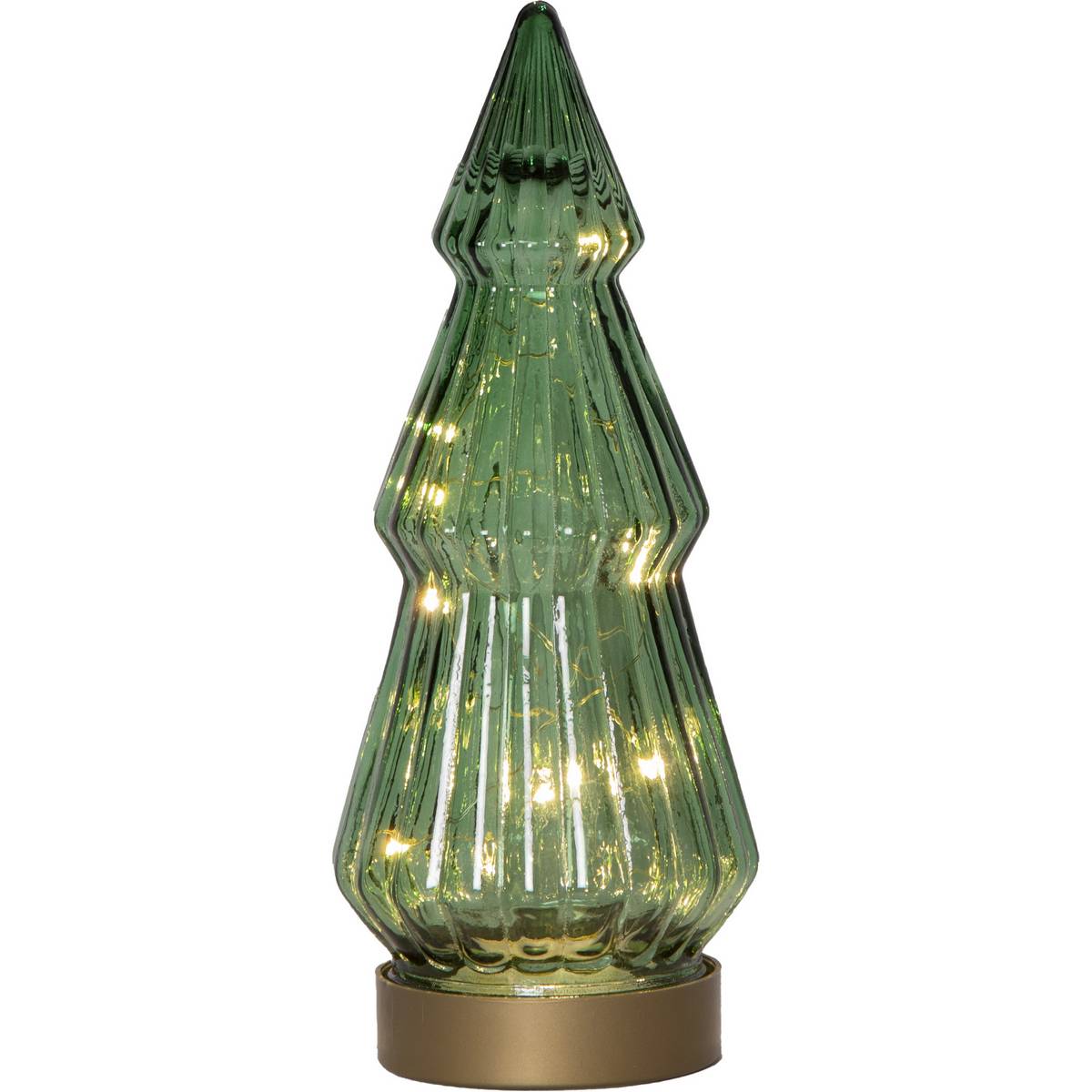 Glasdekoration Star Trading Verde Gran med Belysning