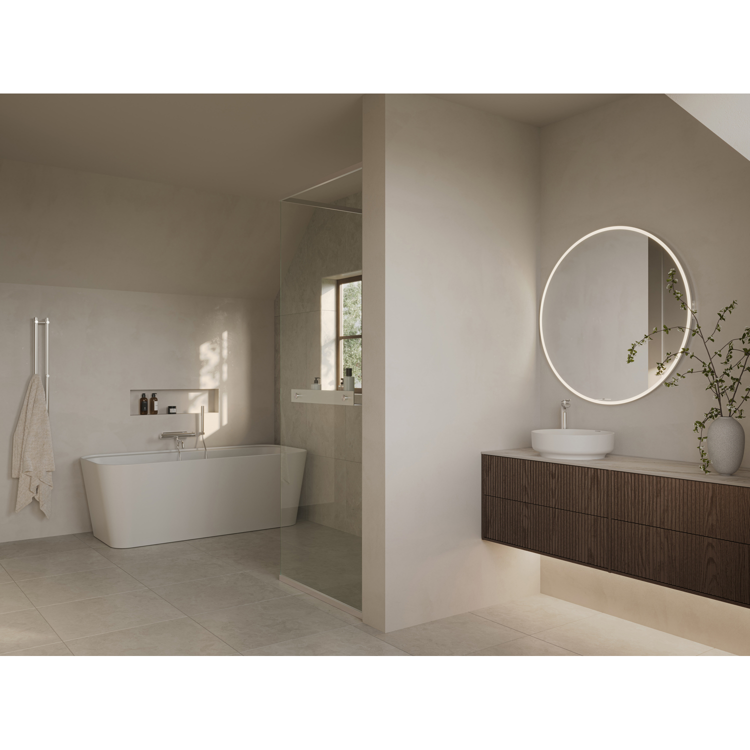 Spegel Svedbergs Hov Rund med LED och Touch