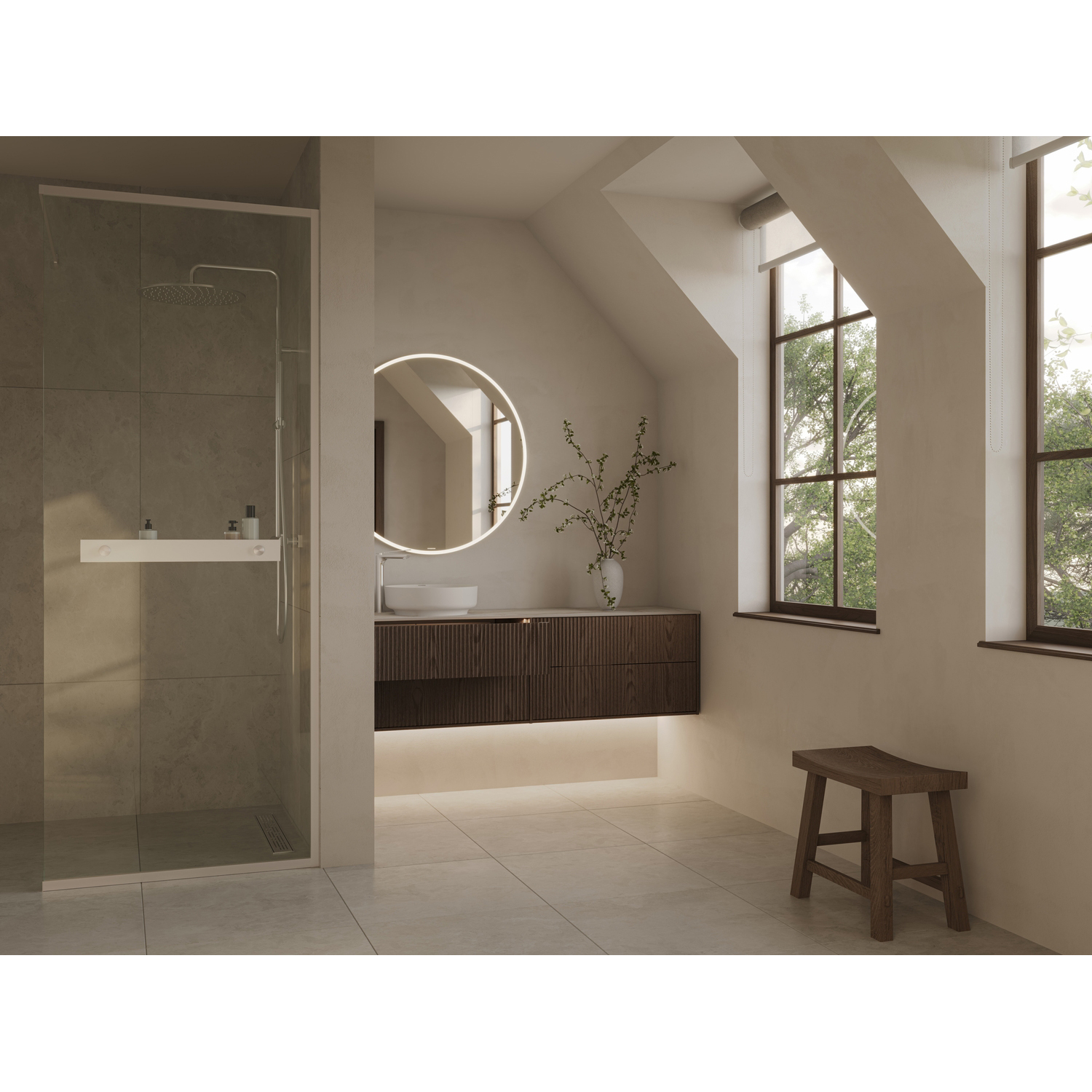 Spegel Svedbergs Hov Rund med LED och Touch