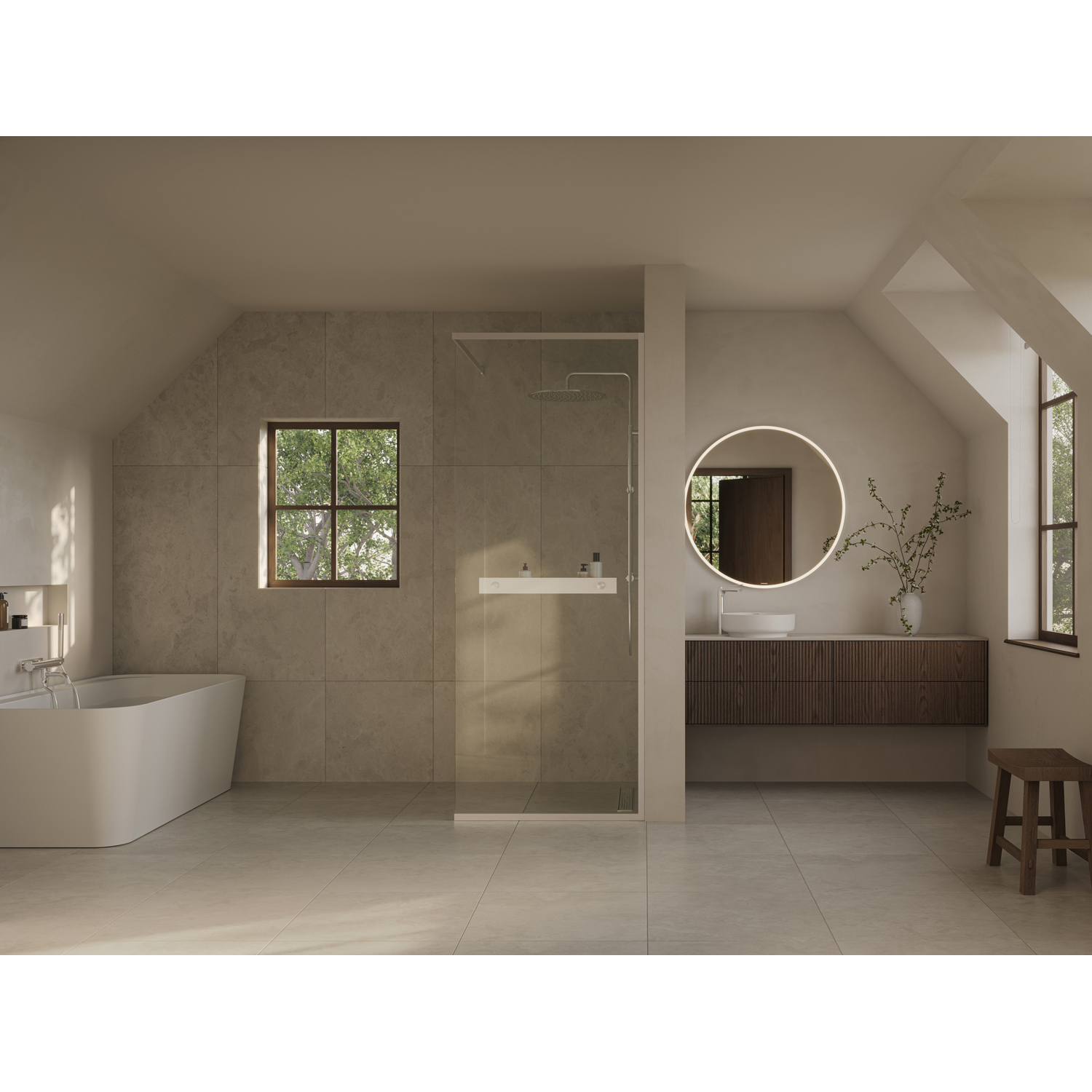 Spegel Svedbergs Hov Rund med LED och Touch