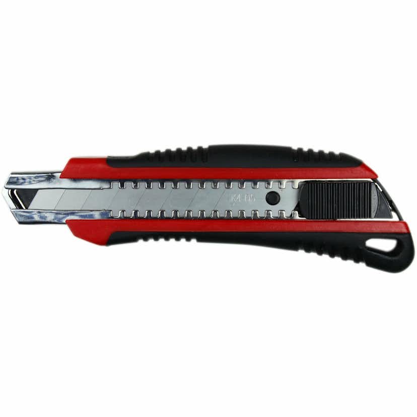 Brytbladskniv Tecos 18 mm m/autolås Röd