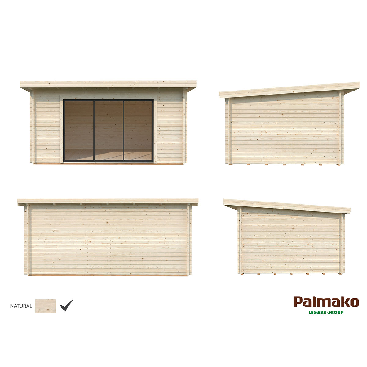 Stuga Palmako Lea 14,9 m2 (inv. 14,2 m2)