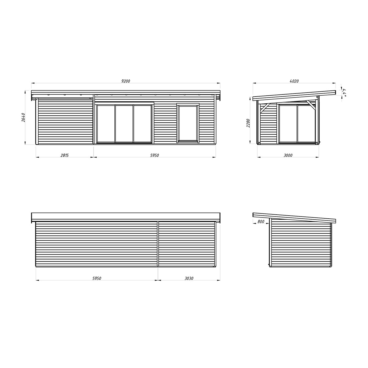 Stuga Palmako Andrea 26,2 m2 (inv. 17,1 m2)