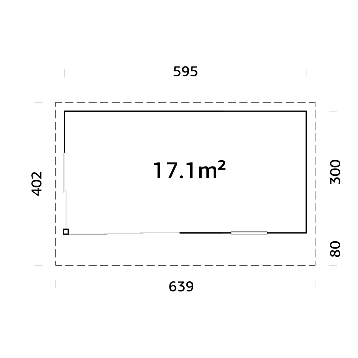 Stuga Palmako Andrea 17,9 m2 (inv. 17,1 m2)