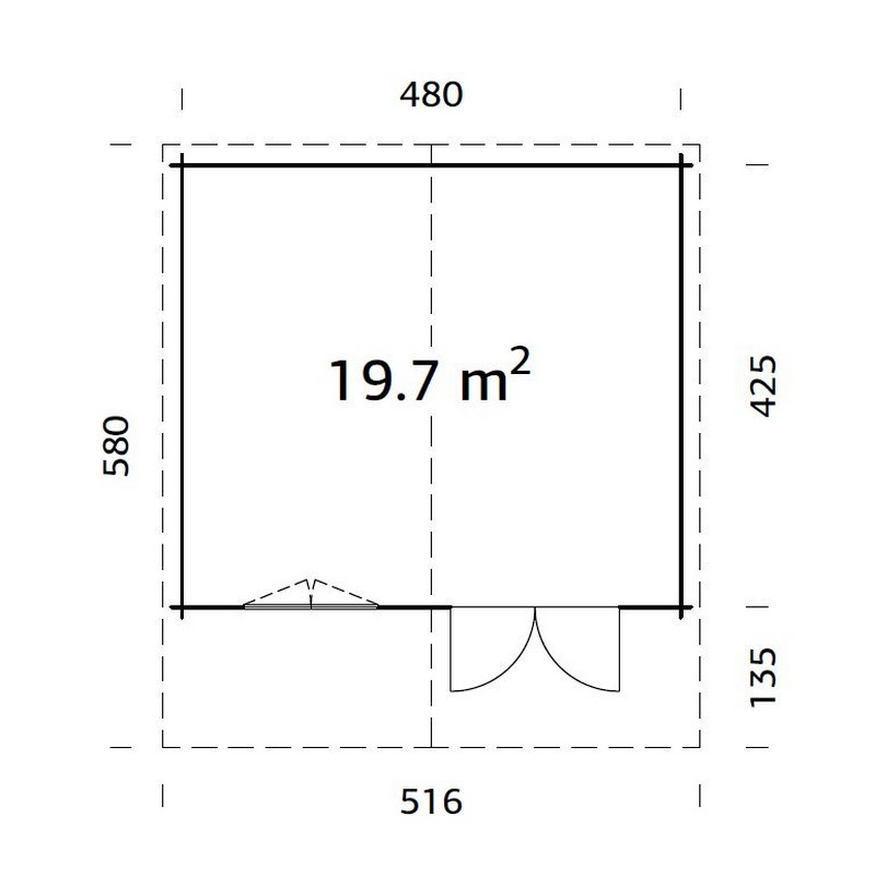 Stuga Palmako Britta 19,7 m2