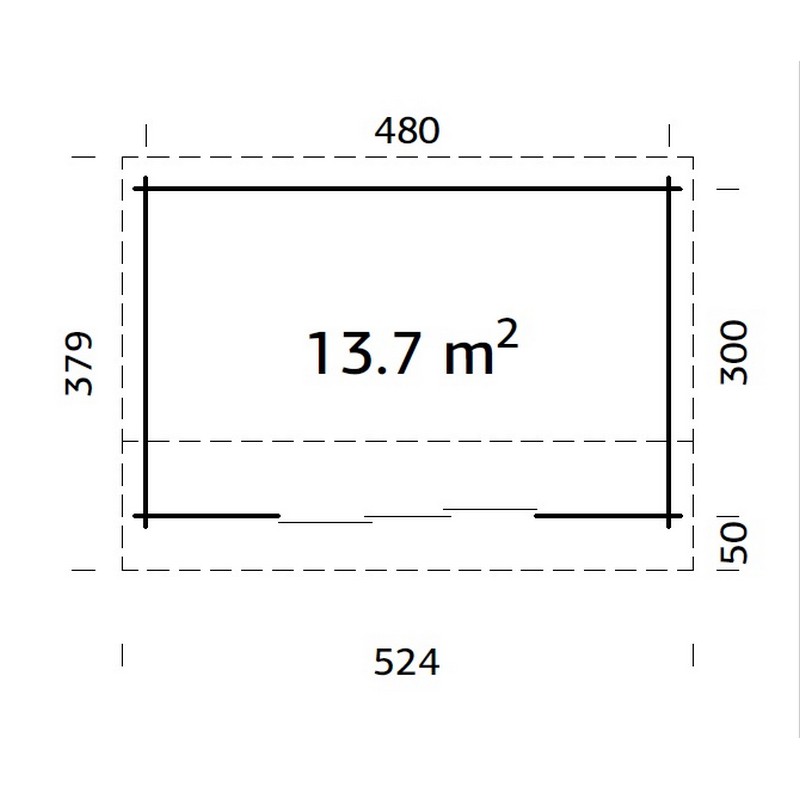 Stuga Palmako Ines 14,4 m2 (inv. 13,7 m2)