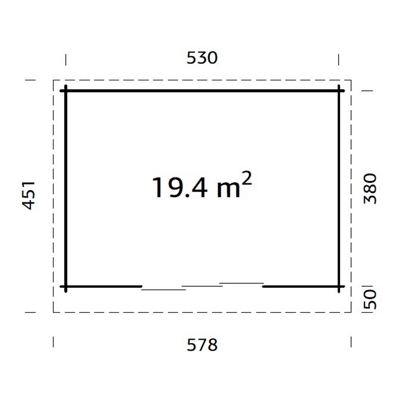 Stuga Palmako Lea 20,1 m2 (inv. 19,4 m2)