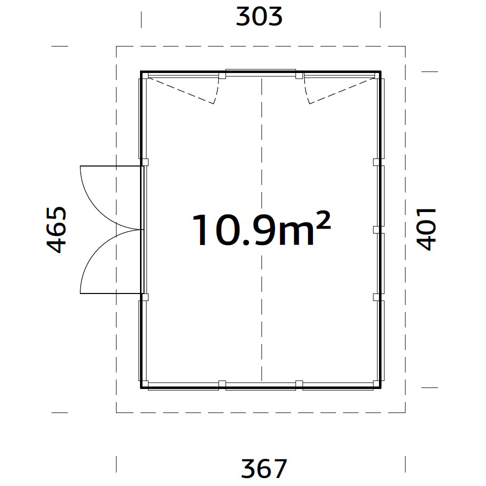 Paviljong Palmako Isabella 12,2 m2