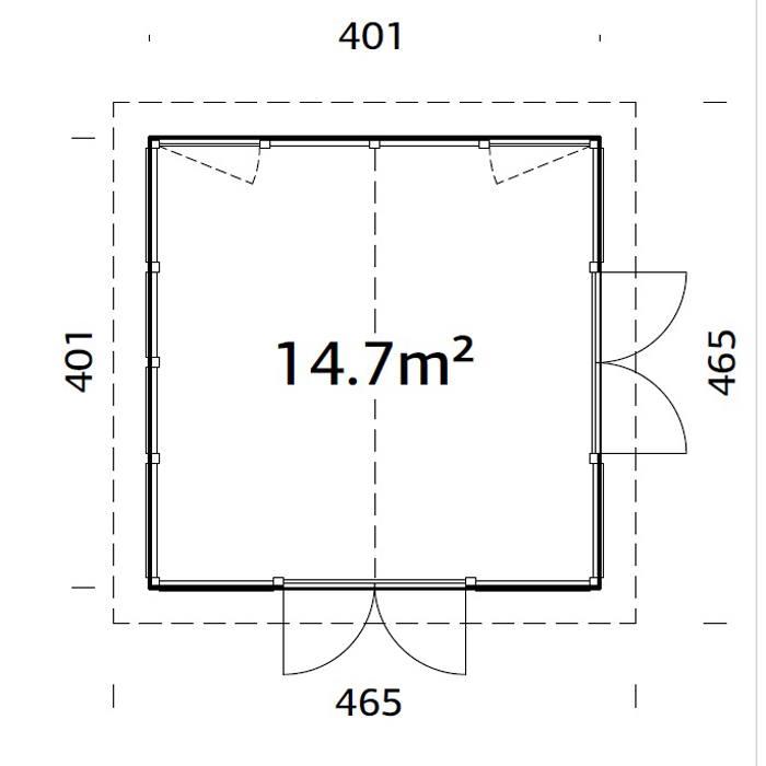 Paviljong Palmako Isabella 16,1 m2