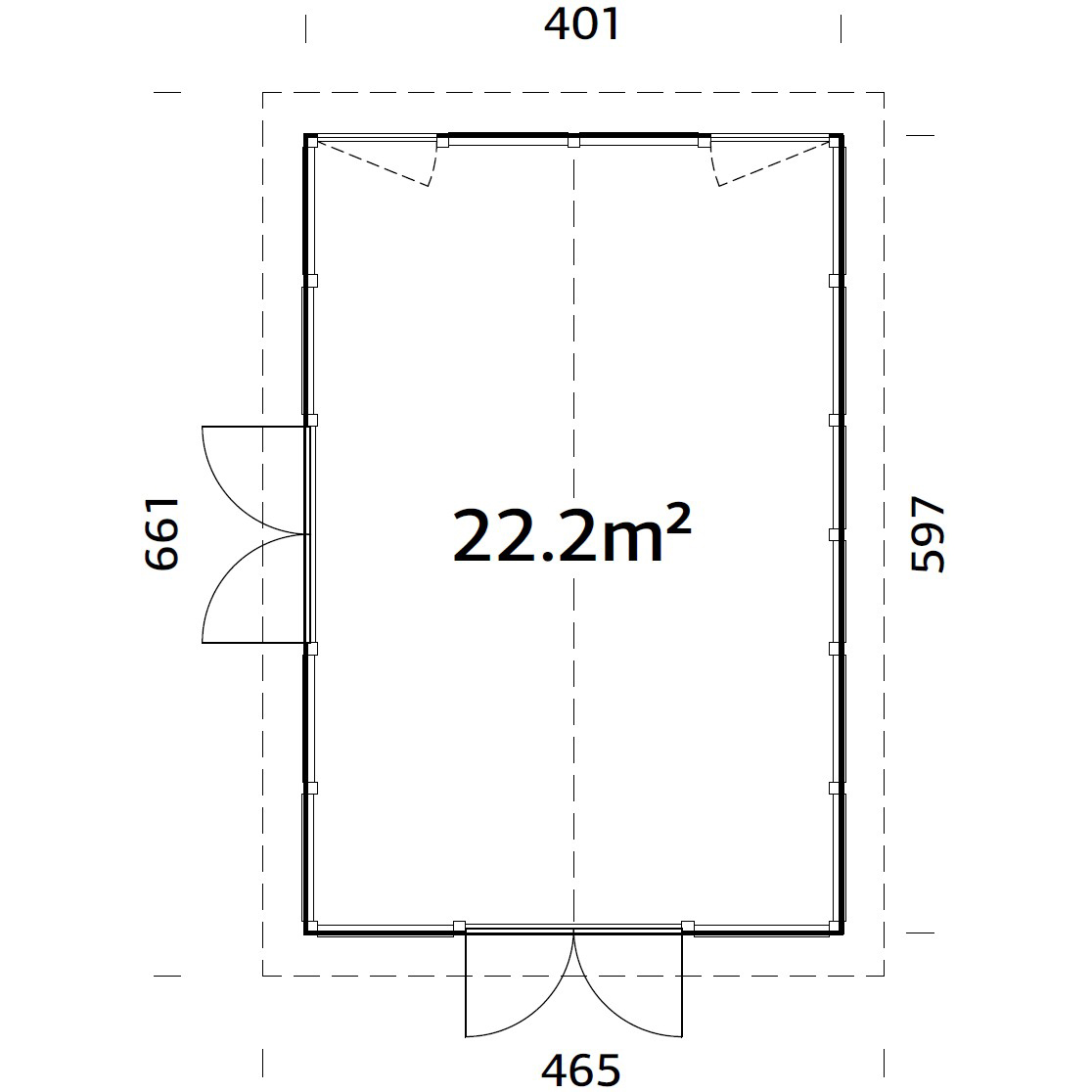Paviljong Palmako Isabella 23,9 m2