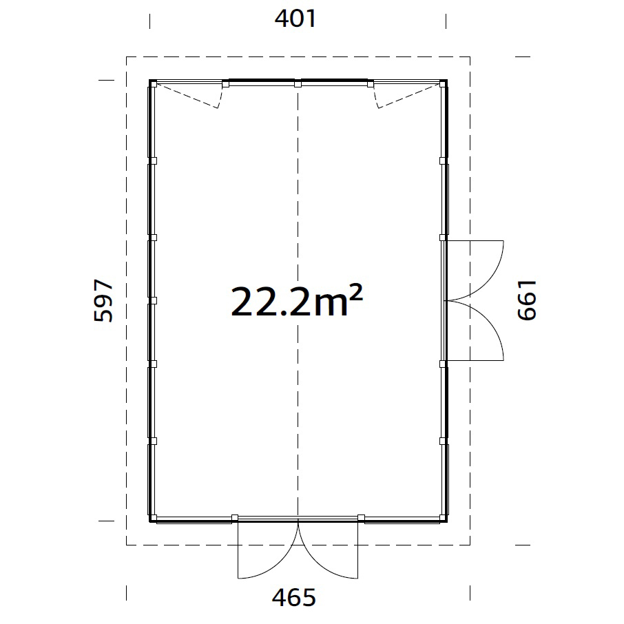 Paviljong Palmako Isabella 23,9 m2