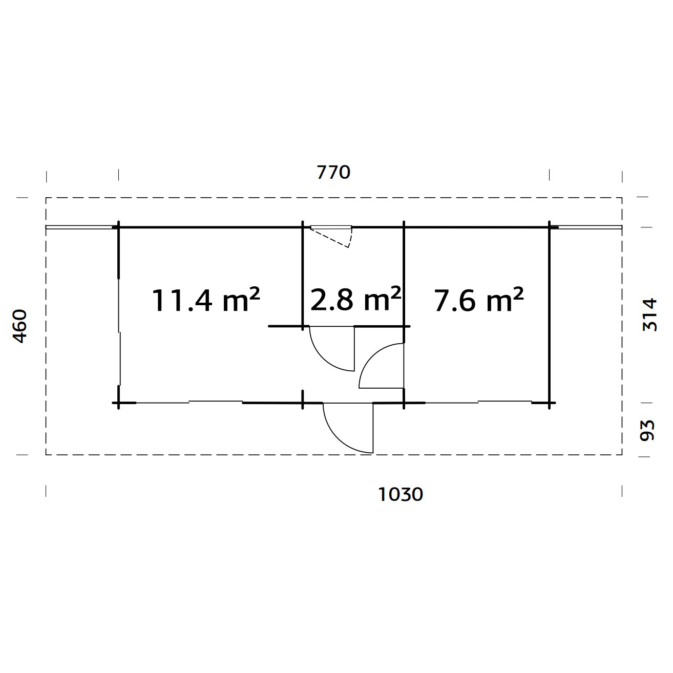 Trädgårdshus Cecilia 23,9 m2