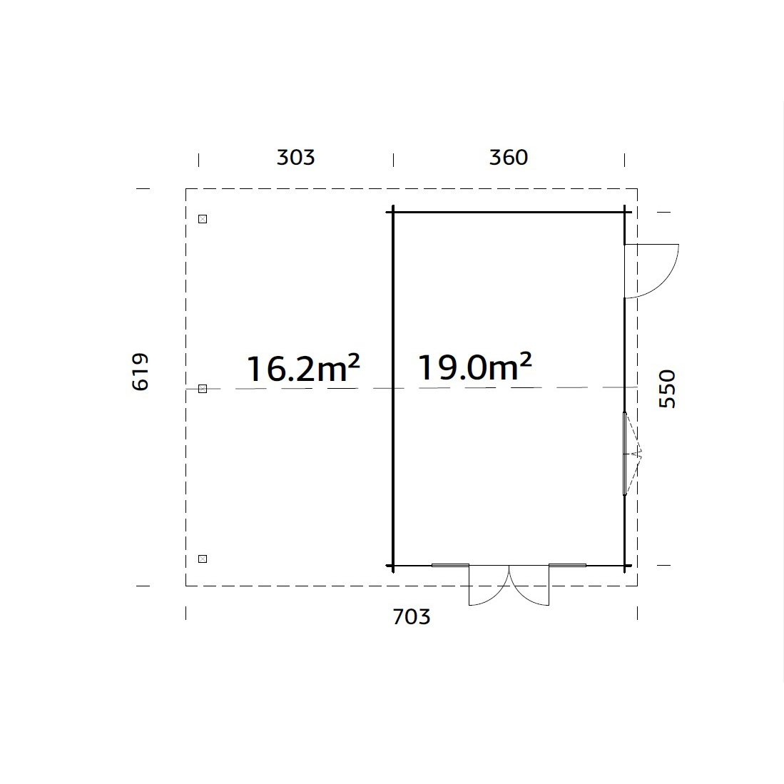 Stuga Palmako Irene 36,5 m2