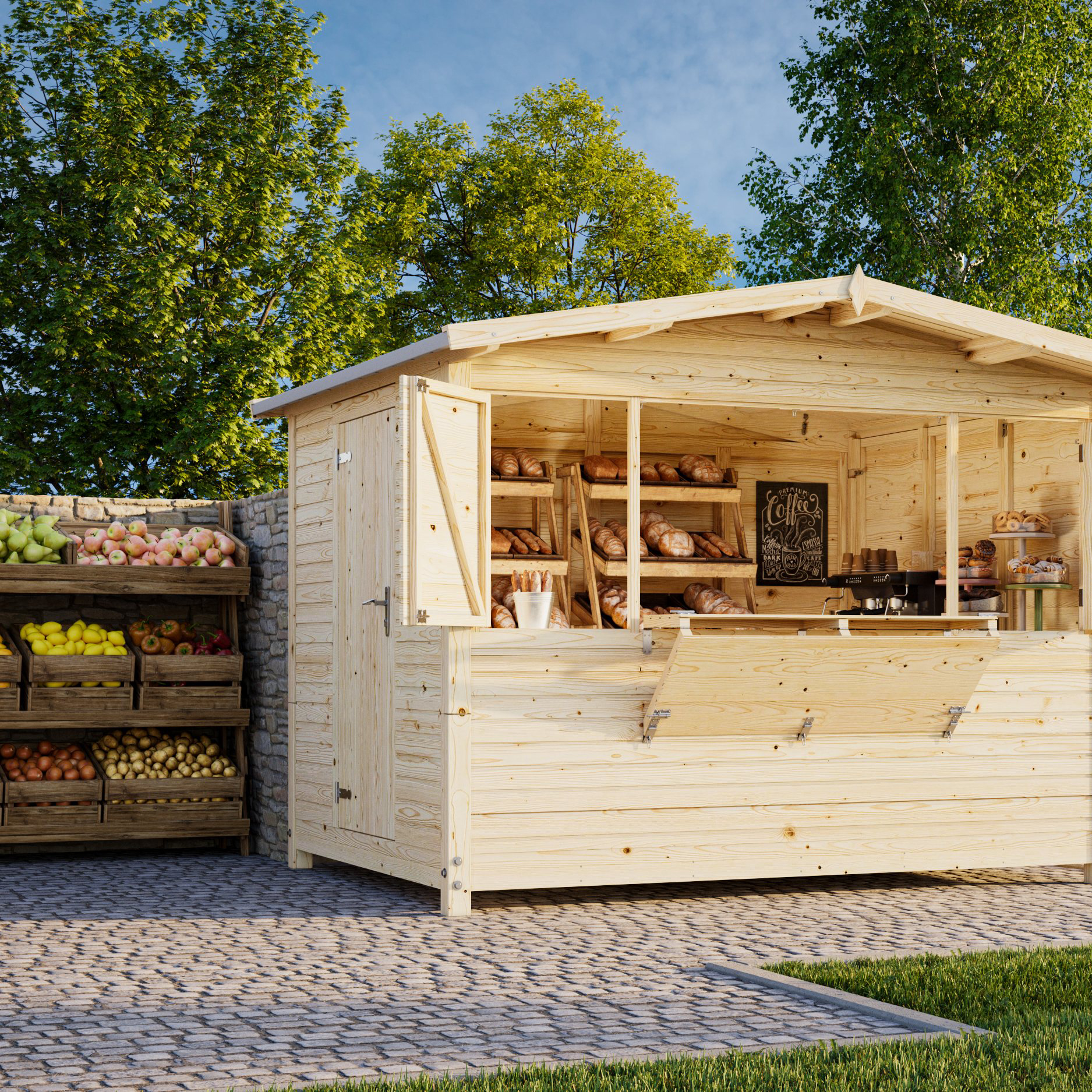 Kiosk Palmako Marian 6,8 m2 Hopfällbar