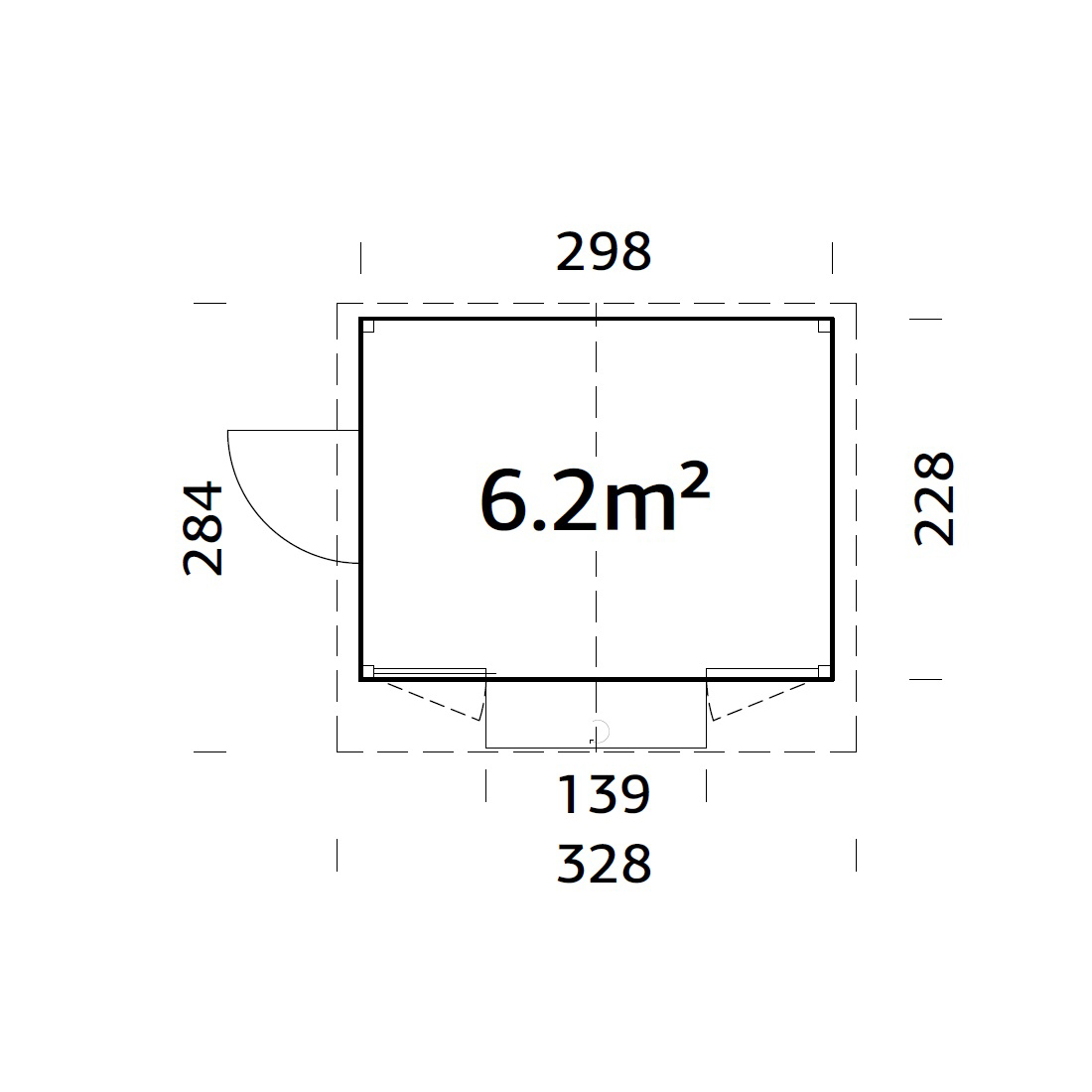 Kiosk Palmako Marian 6,8 m2 Hopfällbar