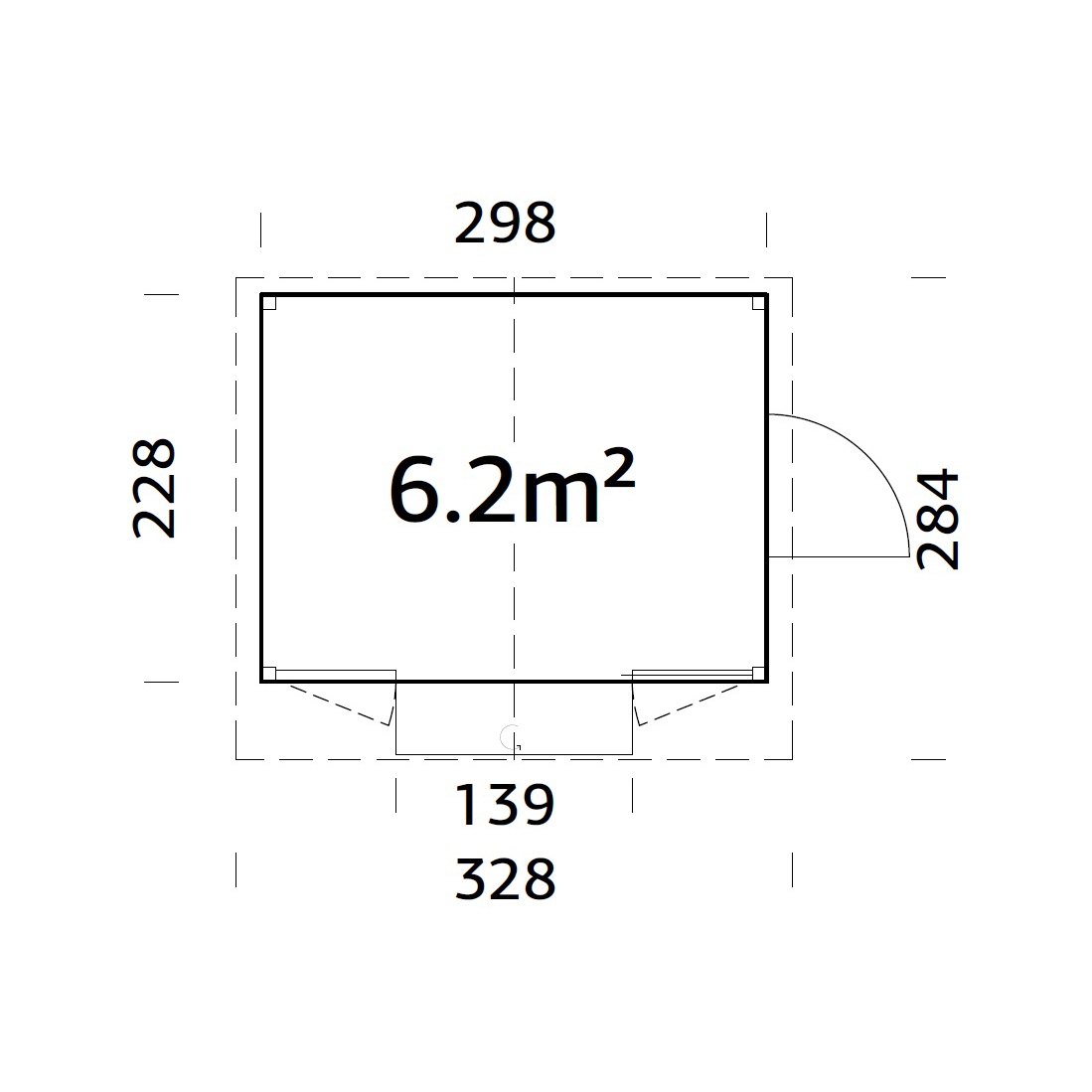 Kiosk Palmako Marian 6,8 m2 Hopfällbar